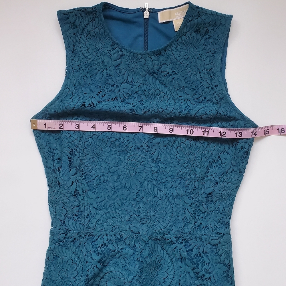Michael Kors Sleeveless Blue Lace Cocktail Dress - Size XXS - Picture 6 of 9